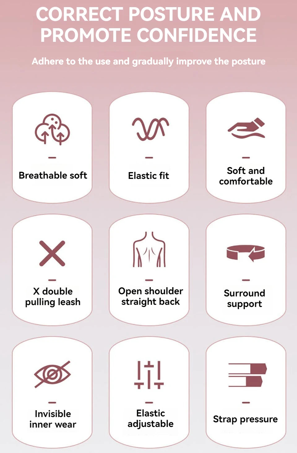 Invisible Posture Corrector Back Brace - Posture Support for Women & Men