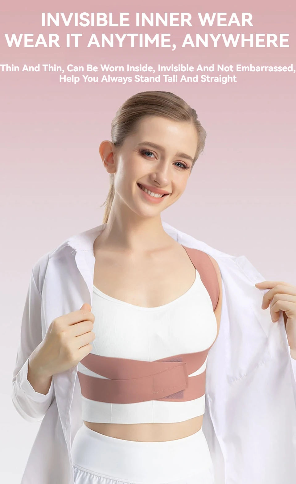 Invisible Posture Corrector Back Brace - Posture Support for Women & Men
