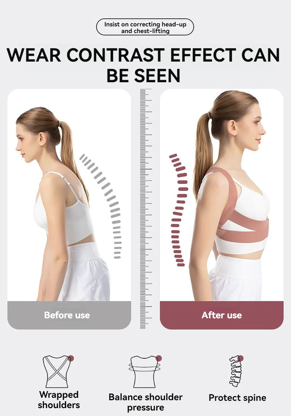 Invisible Posture Corrector Back Brace - Posture Support for Women & Men